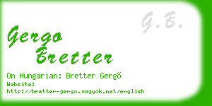 gergo bretter business card